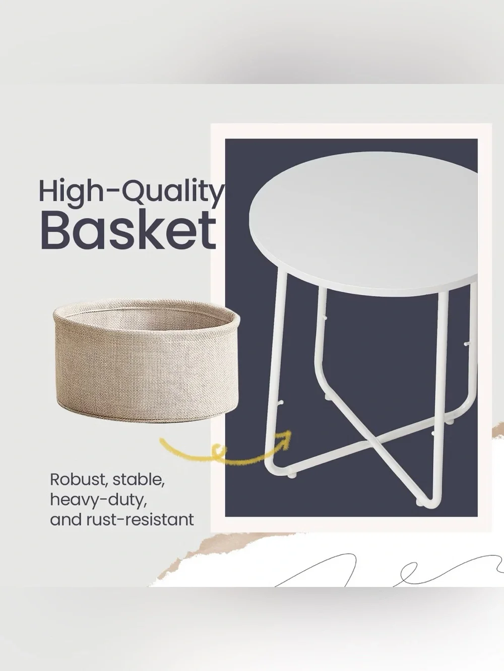 Target Side Table with Storage Round End Tables Living Room Small Spaces Bedroom